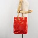 LOUIS VUITTON Monogram Vernis Reade MM Hand Bag Red Rouge M91086 Auth am12088V-24