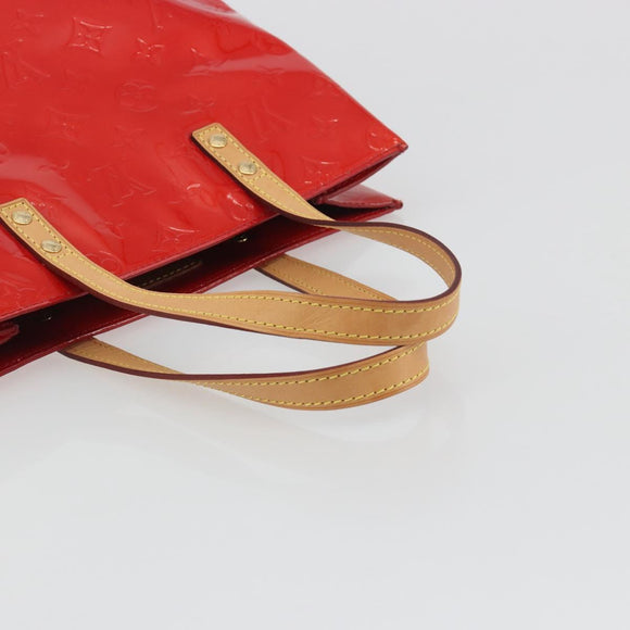 LOUIS VUITTON Monogram Vernis Reade MM Hand Bag Red Rouge M91086 Auth am12088V