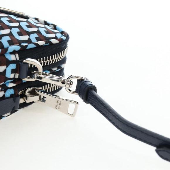 PRADA Mini Shoulder Bag Nylon Blue Silver 1N1860 Auth am12089V
