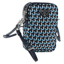 PRADA Mini Shoulder Bag Nylon Blue Silver 1N1860 Auth am12089V-1