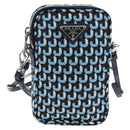 PRADA Mini Shoulder Bag Nylon Blue Silver 1N1860 Auth am12089V-13