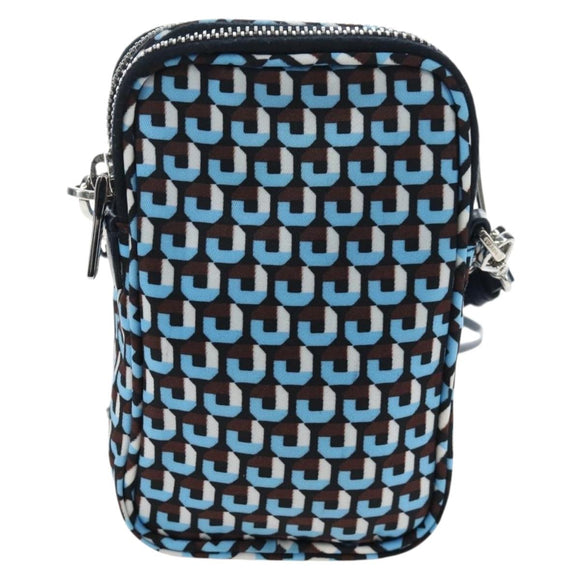 PRADA Mini Shoulder Bag Nylon Blue Silver 1N1860 Auth am12089V