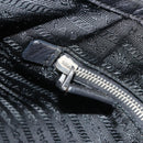 PRADA Tote Bag Nylon Black Silver Auth am12091A-20