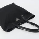 PRADA Tote Bag Nylon Black Silver Auth am12091A-6