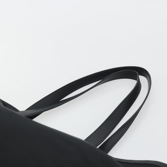 PRADA Tote Bag Nylon Black Silver Auth am12091A
