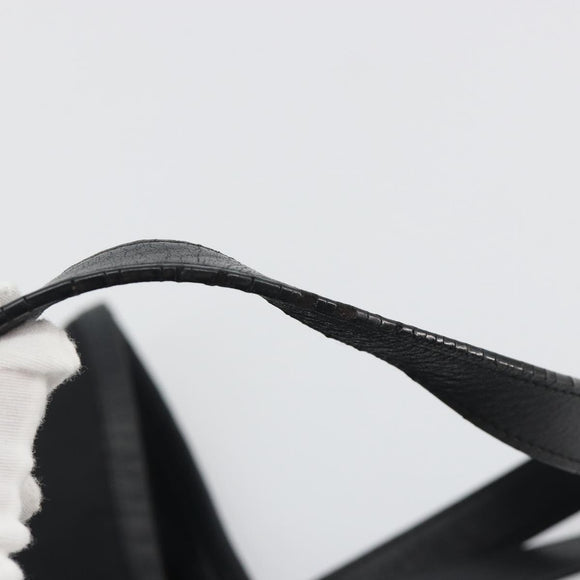 PRADA Tote Bag Nylon Black Silver Auth am12091A