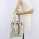 SAINT LAURENT Kahala Tote Bag Canvas Ivory Gold 123435 Auth am12092V-23