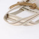 SAINT LAURENT Kahala Tote Bag Canvas Ivory Gold 123435 Auth am12092V-7