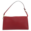 LOUIS VUITTON Epi Pochette Accessoires Pouch Red M52947 LV Auth am12093V-13