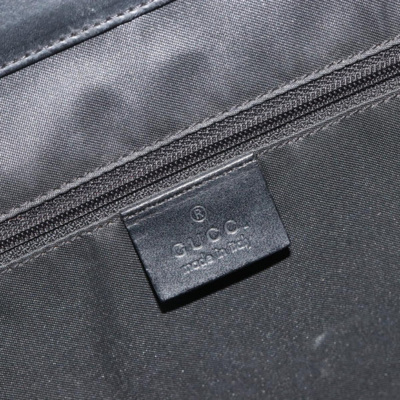 GUCCI GG Canvas Tote Bag Black Silver 002 1064 3444 Auth am12094V