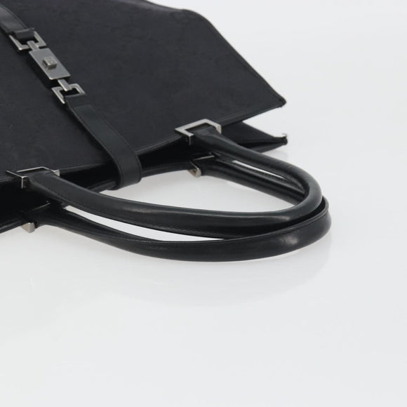 GUCCI GG Canvas Tote Bag Black Silver 002 1064 3444 Auth am12094V