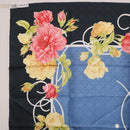 Christian Dior Floral Scarf Silk Black Blue Auth am12095M-13