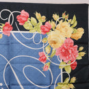 Christian Dior Floral Scarf Silk Black Blue Auth am12095M-15