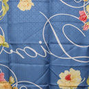 Christian Dior Floral Scarf Silk Black Blue Auth am12095M-17