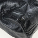 Miu Miu Hand Bag Leather 2way Black Gold Auth am12097SAV-15