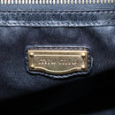 Miu Miu Hand Bag Leather 2way Black Gold Auth am12097SAV-20