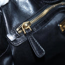 Miu Miu Hand Bag Leather 2way Black Gold Auth am12097SAV-23