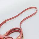 Miu Miu Hand Bag Leather 2way Pink Gold Auth am12098V-10