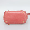 Miu Miu Hand Bag Leather 2way Pink Gold Auth am12098V-11