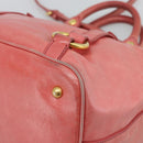 Miu Miu Hand Bag Leather 2way Pink Gold Auth am12098V-14