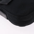FENDI Mamma Baguette Shoulder Bag Cotton jersey Black Silver Auth am12099V-9