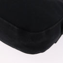 FENDI Mamma Baguette Shoulder Bag Cotton jersey Black Silver Auth am12099V-16