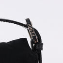 FENDI Mamma Baguette Shoulder Bag Cotton jersey Black Silver Auth am12099V-17