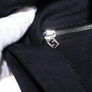 FENDI Mamma Baguette Shoulder Bag Cotton jersey Black Silver Auth am12099V-23