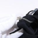 FENDI Mamma Baguette Shoulder Bag Cotton jersey Black Silver Auth am12099V-12