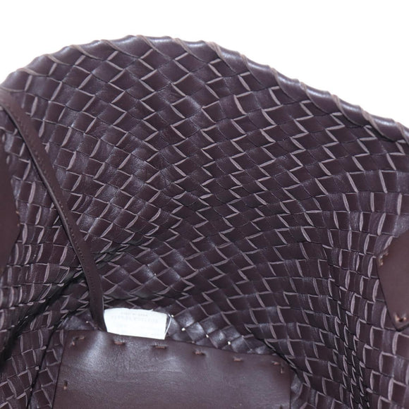 BOTTEGA VENETA INTRECCIATO Cabas PM Bag Leather Brown 141498 Auth am12100SAM