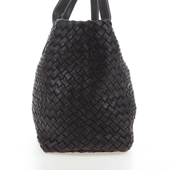 BOTTEGA VENETA INTRECCIATO Cabas PM Bag Leather Brown 141498 Auth am12100SAM