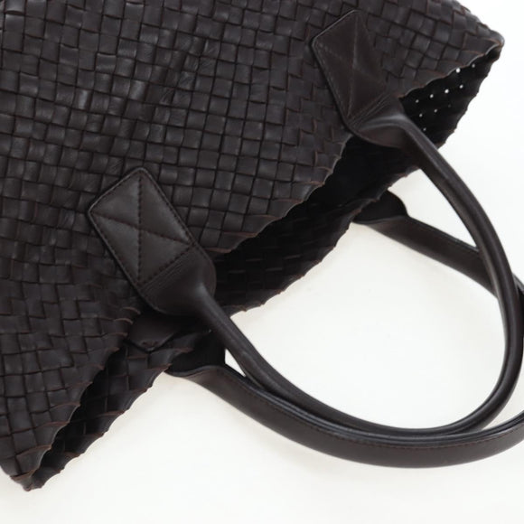 BOTTEGA VENETA INTRECCIATO Cabas PM Bag Leather Brown 141498 Auth am12100SAM