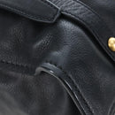 Miu Miu Side Ribbon Tote Bag Leather Black Gold RR1312 Auth am12103SAM-15