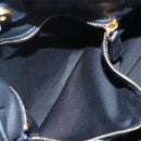 Miu Miu Side Ribbon Tote Bag Leather Black Gold RR1312 Auth am12103SAM-22