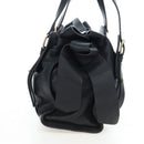 Miu Miu Side Ribbon Tote Bag Leather Black Gold RR1312 Auth am12103SAM-4