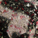 FENDI Chain Mamma Baguette Bag Wool Sequin Enamel Black Pink Auth am12104SM-18