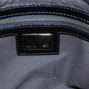 FENDI Chain Mamma Baguette Bag Wool Sequin Enamel Black Pink Auth am12104SM-23