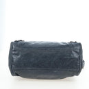 BALENCIAGA The Vero Hand Bag Leather 2way Navy 235216 Auth am12108SAM-5