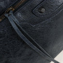 BALENCIAGA The Vero Hand Bag Leather 2way Navy 235216 Auth am12108SAM-20