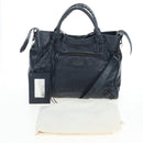 BALENCIAGA The Vero Hand Bag Leather 2way Navy 235216 Auth am12108SAM-12