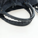 BALENCIAGA The Vero Hand Bag Leather 2way Navy 235216 Auth am12108SAM-7
