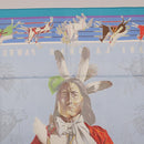 HERMES Carre 90 Scarf ”PANI LA SHAR PAWNEE” Silk Blue Auth am12110M-15