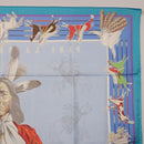 HERMES Carre 90 Scarf ”PANI LA SHAR PAWNEE” Silk Blue Auth am12110M-16