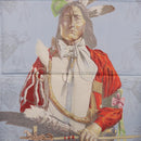 HERMES Carre 90 Scarf ”PANI LA SHAR PAWNEE” Silk Blue Auth am12110M-18