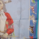 HERMES Carre 90 Scarf ”PANI LA SHAR PAWNEE” Silk Blue Auth am12110M-19