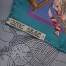 HERMES Carre 90 Scarf ”PANI LA SHAR PAWNEE” Silk Blue Auth am12110M-23