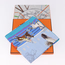HERMES Carre 90 Scarf ”PANI LA SHAR PAWNEE” Silk Blue Auth am12110M-24