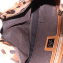 FENDI Leopard Mamma Baguette Bag Harako leather Beige Silver Auth am12111SM-10