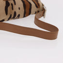 FENDI Leopard Mamma Baguette Bag Harako leather Beige Silver Auth am12111SM-7