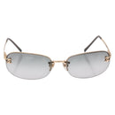 CHANEL Rimless CC Sunglasses metal Gray CC Auth am12112M-2